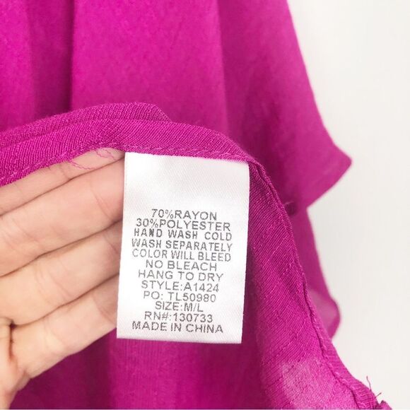 UMGEE | Magenta Oversized Tunic Poncho Swim Coverup Women’s Size M/L - Picture 8 of 8